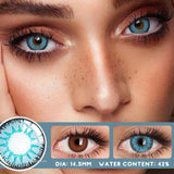 Popxstar Halloween Cosplay Lenses 2PCS  Color Contact Lenses for Eyes Blue Lense Fashion Lenses Beauty Makeup Anime Lenses