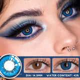 Popxstar Halloween Cosplay Lenses 2PCS  Color Contact Lenses for Eyes Blue Lense Fashion Lenses Beauty Makeup Anime Lenses