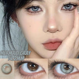 Popxstar Korean Lenses Colored Contact Lenses with Degree Myopia Lenses Blue Eye Lens Graduated Contact Lenses