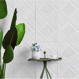 Popxstar 5-20Pcs 35*35cm Ceiling Wallpaper 3D Brick Waterproof Wall Stickers Foam Wall Paper Self-Adhesive Home Decor