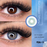 Popxstar 1 Pair Colored Contact Lenses for Eyes Blue Eye Lenses Green Contact Lenses Gray Lense Big Eye Lense