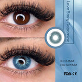 Popxstar 1 Pair Colored Contact Lenses for Eyes Blue Eye Lenses Green Contact Lenses Gray Lense Big Eye Lense