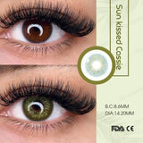 Popxstar 1 Pair Colored Contact Lenses for Eyes Blue Eye Lenses Green Contact Lenses Gray Lense Big Eye Lense