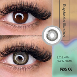 Popxstar 1 Pair Colored Contact Lenses for Eyes Blue Eye Lenses Green Contact Lenses Gray Lense Big Eye Lense