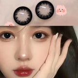 Popxstar 2pcs/pair Color Contact Lenses Yearly  Contact Optical Lens With Degree 0.00 to -10.00 Natural Pupil Eye Lenses For Eyes