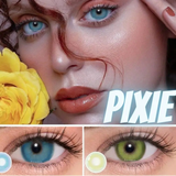 Popxstar 2pcs/pair Colored Contact Lenses Myopia Green Pixie Series Yearly Cosmetic For Eyes Lentillas Verdes