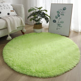 Popxstar 40/60/80cm Small Round Shaggy Rug Soft Anti-Skid Mat Living Room Bedroom Carpet Home Decor Winter Colorful Tie Dye Print Rugs