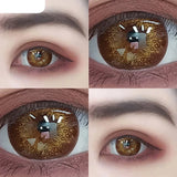 Popxstar 1 Pair 2 Tone Series Contact Lenses Colored Lenses for Eyes Starlight Series Eye Color Lens Yearly Use (DIA:14.5mm)