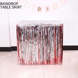 Popxstar Table Skirt Wedding Decoration Table Birthday Party Decor 275*75cm Table Skirt Birthday Decoration Tablecloths For Party