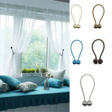 Popxstar Home Decorations 1Pc Pearl Magnetic Ball Curtain Tie Rope Simple Versatile Curtain Buckle for Curtains for Living Room Storage