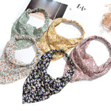 Popxstar 63 Style Bohemia Bandana For Women Elastic Hair Bands Triangle Headscarf Floral Print Head Wrap Scarf Hair Accessories Headwear