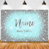 Popxstar Custom Name Photo Gold Silver Glitter Birthday Party Banner Backgrounds Baby Shower DIY Birthday Photography Backdrops Photocall