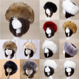 Popxstar Hot Winter Thick Furry Hairband Fluffy Russian Faux Fur Women Girl Fur Headband Hat Winter Outdoor Earwarmer Ski Hats new