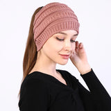 Popxstar Beanie Hat for Women Winter Warm Caps Female Casual Hats Headpiece Headwear Yoga Run Bandage Girl Hair Bands Headbands