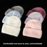 Popxstar new  Hot Selling Winter Hat Real Rabbit Fur Winter Hats For Women Fashion Warm Beanie Hats Solid Adult Cover Head Cap