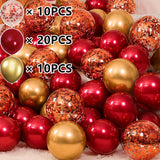 Popxstar 40/20Pcs 10inch Pomegranate Red Confetti Latex Balloons Wedding Globos Birthday baby shower House New year party Decorations