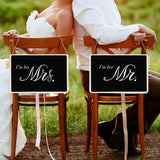 Popxstar Rustic Wedding Wooden Blackboard Mr Mrs Bridal Shower Decoration Photobooth Birthday Party DIY Home Decor Sign Message Board