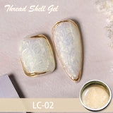 Popxstar 7ML 3D Auroral yellow Pearl Shell Thread Gel Nail Polish Shiny Glitter Semi Permanent Manicure For Soak Off UV LED Gel