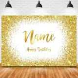 Popxstar Custom Name Photo Gold Silver Glitter Birthday Party Banner Backgrounds Baby Shower DIY Birthday Photography Backdrops Photocall