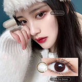 Popxstar 1 Pair 2pcs 2 Tone Series Lenses Contact Lenses for Eyes Natural Pupil Yearly Use Eye Contacts Eye Color Lens (DIA:14mm)