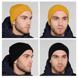 Popxstar New Unisex Multicolor Autumn & Winter Beanie Hat Men Basic Daily Beanie Women Soft Knitted Hat Elegant All-match Streetwear Cap