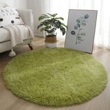 Popxstar 40/60/80cm Small Round Shaggy Rug Soft Anti-Skid Mat Living Room Bedroom Carpet Home Decor Winter Colorful Tie Dye Print Rugs