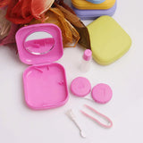 Popxstar Lovely Pocket Mini Contact Lens Case Travel Kit Easy Carry Mirror Lenses Box Container