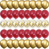 Popxstar 40/20Pcs 10inch Pomegranate Red Confetti Latex Balloons Wedding Globos Birthday baby shower House New year party Decorations