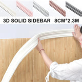 Popxstar Wall Sticker Decorative Strip Waist Line Skirting Line Self Adhesive Foam Edge Waterproof DIY Home Office Hotel Bathroom