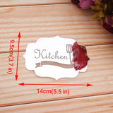 Popxstar Oval Shape Sign of Kitchen Wall Sticker Door Sticker Art Mirror Indicator Custom Personalized Home Decor 14*10cm 20*15cm