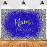 Popxstar Custom Name Photo Gold Silver Glitter Birthday Party Banner Backgrounds Baby Shower DIY Birthday Photography Backdrops Photocall