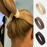 Popxstar Woman Ponytail Holder Hair Tie Foldable Hair scrunchies Silicone Stationarity Elastic Hair Band Simple Hair Accessories