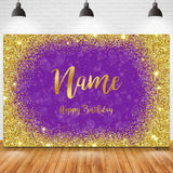 Popxstar Custom Name Photo Gold Silver Glitter Birthday Party Banner Backgrounds Baby Shower DIY Birthday Photography Backdrops Photocall