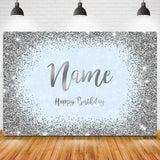 Popxstar Custom Name Photo Gold Silver Glitter Birthday Party Banner Backgrounds Baby Shower DIY Birthday Photography Backdrops Photocall