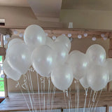 Popxstar 5/10/12inch Milky White Pearl Balloon Wedding Decoration Hawaiian Pearlescent White Balloons Garland Decor Birthday Party Toy