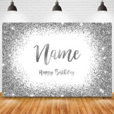 Popxstar Custom Name Photo Gold Silver Glitter Birthday Party Banner Backgrounds Baby Shower DIY Birthday Photography Backdrops Photocall