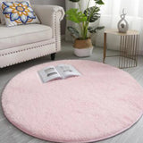 Popxstar 40/60/80cm Small Round Shaggy Rug Soft Anti-Skid Mat Living Room Bedroom Carpet Home Decor Winter Colorful Tie Dye Print Rugs