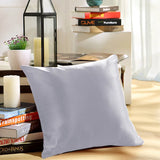 Popxstar 100% 19mm Mulberry Silk Zipper Pillowcase Cushion Pillow Case Cover Solid Multicolor