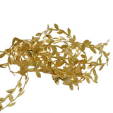 Popxstar 10Meters Gold Leaves Vine Artificial Silk Leaf Handmade Scrapbooking Craft Wreath Wedding Party Decor Fake Flower Rattan Garland