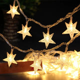 Popxstar shop party pieces 1.5m/3m/6m/10m LED Star String Lights Christmas Garland Battery USB Powered Wedding Party Curtain String Fairy Lamps For Home