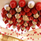 Popxstar 30P 10inch Metallic Red Heart Ruby Agate Red Balloon Wedding Room Valentine Day Decorated Date Red Pomegranate Red Balloon Party