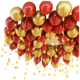 Popxstar 30P 10inch Metallic Red Heart Ruby Agate Red Balloon Wedding Room Valentine Day Decorated Date Red Pomegranate Red Balloon Party