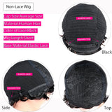 Popxstar Brazilian Short Pixie Cut Wig Human Hair Wigs Really Cute Finger Waves Hairstyles for Black Women Full Machine Made Wigs