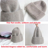 Popxstar new  Hot Selling Winter Hat Real Rabbit Fur Winter Hats For Women Fashion Warm Beanie Hats Solid Adult Cover Head Cap