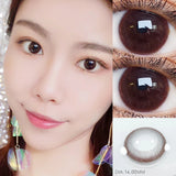 Popxstar 1 Pair 2pcs 2 Tone Series Lenses Contact Lenses for Eyes Natural Pupil Yearly Use Eye Contacts Eye Color Lens (DIA:14mm)