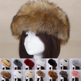 Popxstar Hot Winter Thick Furry Hairband Fluffy Russian Faux Fur Women Girl Fur Headband Hat Winter Outdoor Earwarmer Ski Hats new