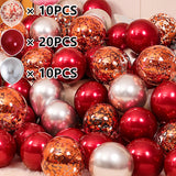 Popxstar 40/20Pcs 10inch Pomegranate Red Confetti Latex Balloons Wedding Globos Birthday baby shower House New year party Decorations