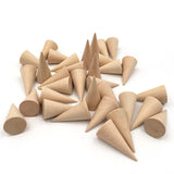 Popxstar 1/5/10PCS Wooden Cone Creative Ring Holder Jewelry Stand Display Earring Ring Holder Organizer Display Tool Jewelry Storage Supp