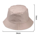 Popxstar Cotton Summer Foldable Bucket Hat Unisex Women Outdoor Sunscreen Hat Pure Color Fishing Hunting Cap Men Basin Chapeau Beach Cap