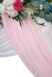 Popxstar 10 Meters Wedding Arch Drape Fabric Sheer Chiffon Tulle Curtain Draping Backdrop Party Supplies Home Drapery Ceremony Decoration